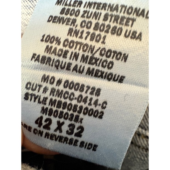 Cinch Jeans Mens 42 x 32 Light Wash Denim Straight Leg Work Pants - Picture 3 of 10